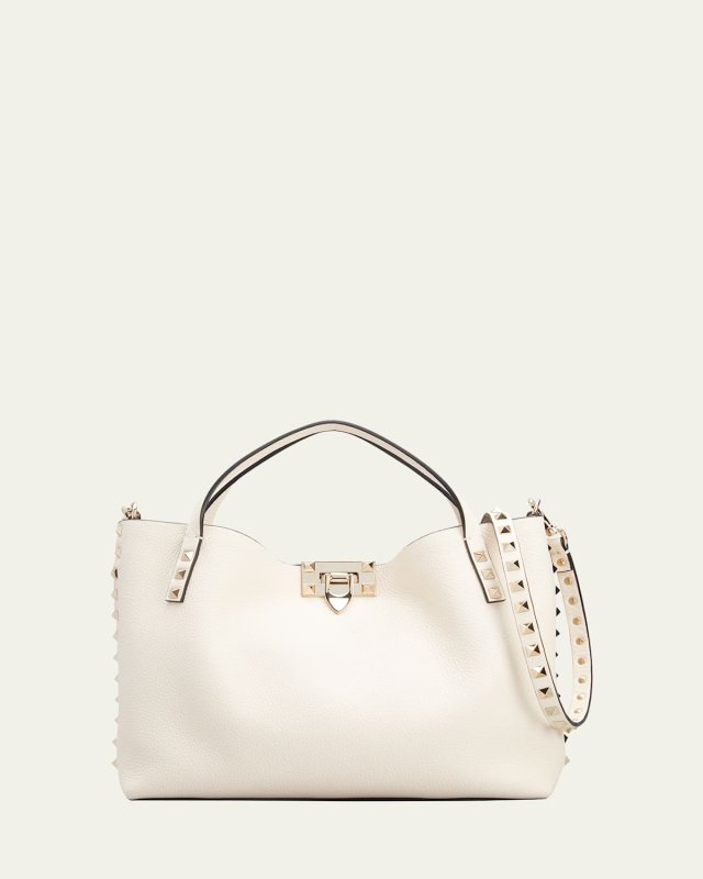 Rockstud Calfskin Small Tote Bag